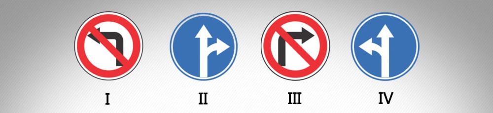 მოცემული საგზაო ნიშნებიდან რომლის მოქმედება ვრცელდება სავალი ნაწილების იმ გადაკვეთაზე, რომლის წინაც დადგმულია ნიშანი?